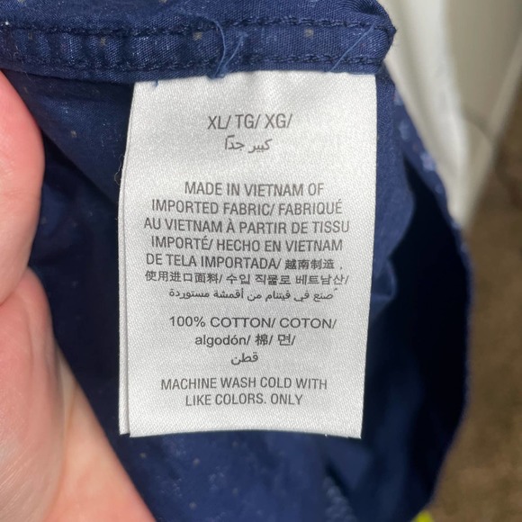 Tasso Elba Mens Blue Button-Down Shirt Size XL - Picture 2 of 4